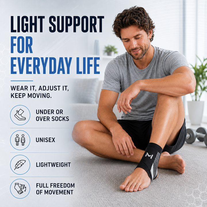 Athletic ankle brace sleeve designed for injury recovery and sports protection