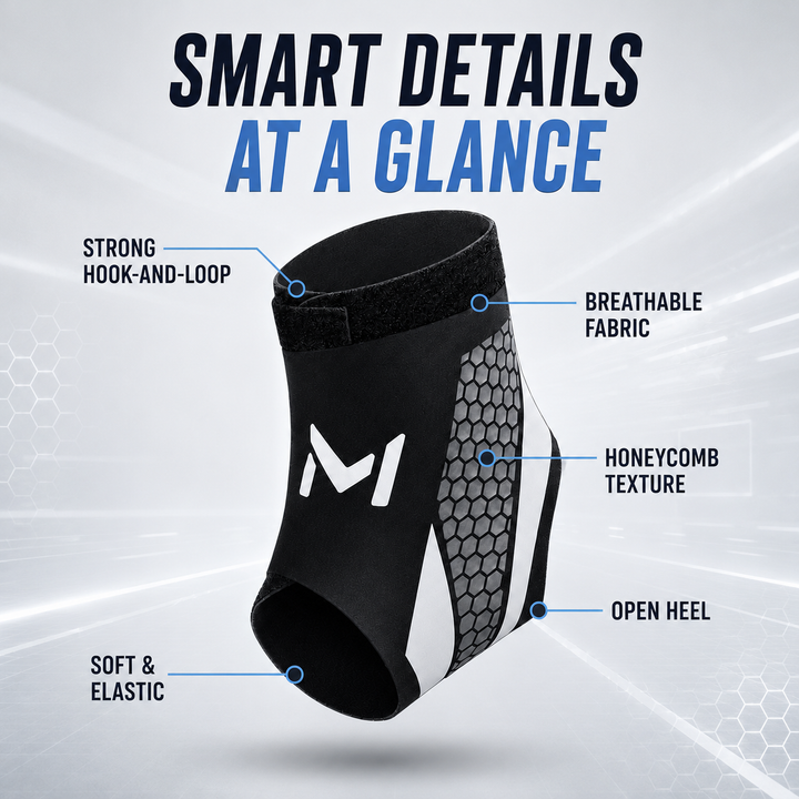 Unisex adjustable ankle support sleeve for sports protection and joint stabilization