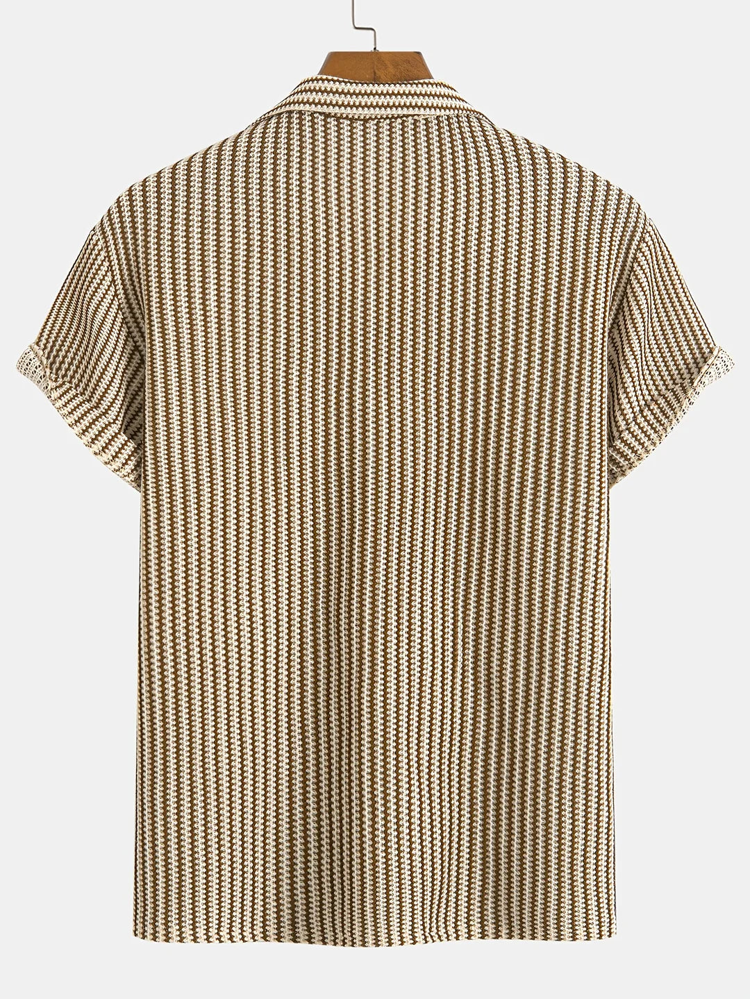 Men’s Striped Short Sleeve Button Up Shirt
