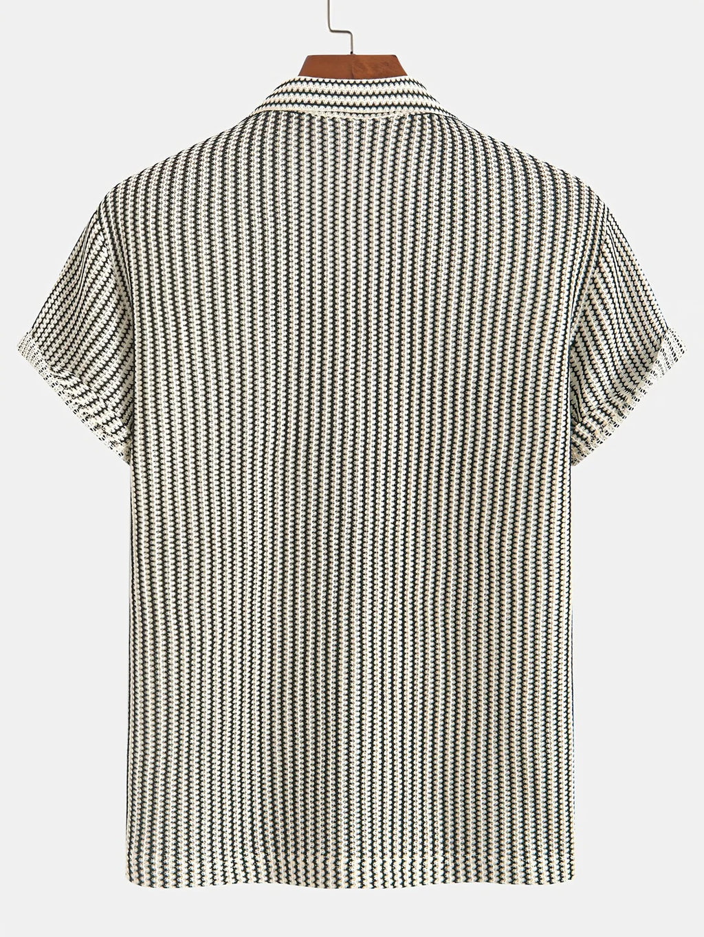 Men’s Striped Short Sleeve Button Up Shirt