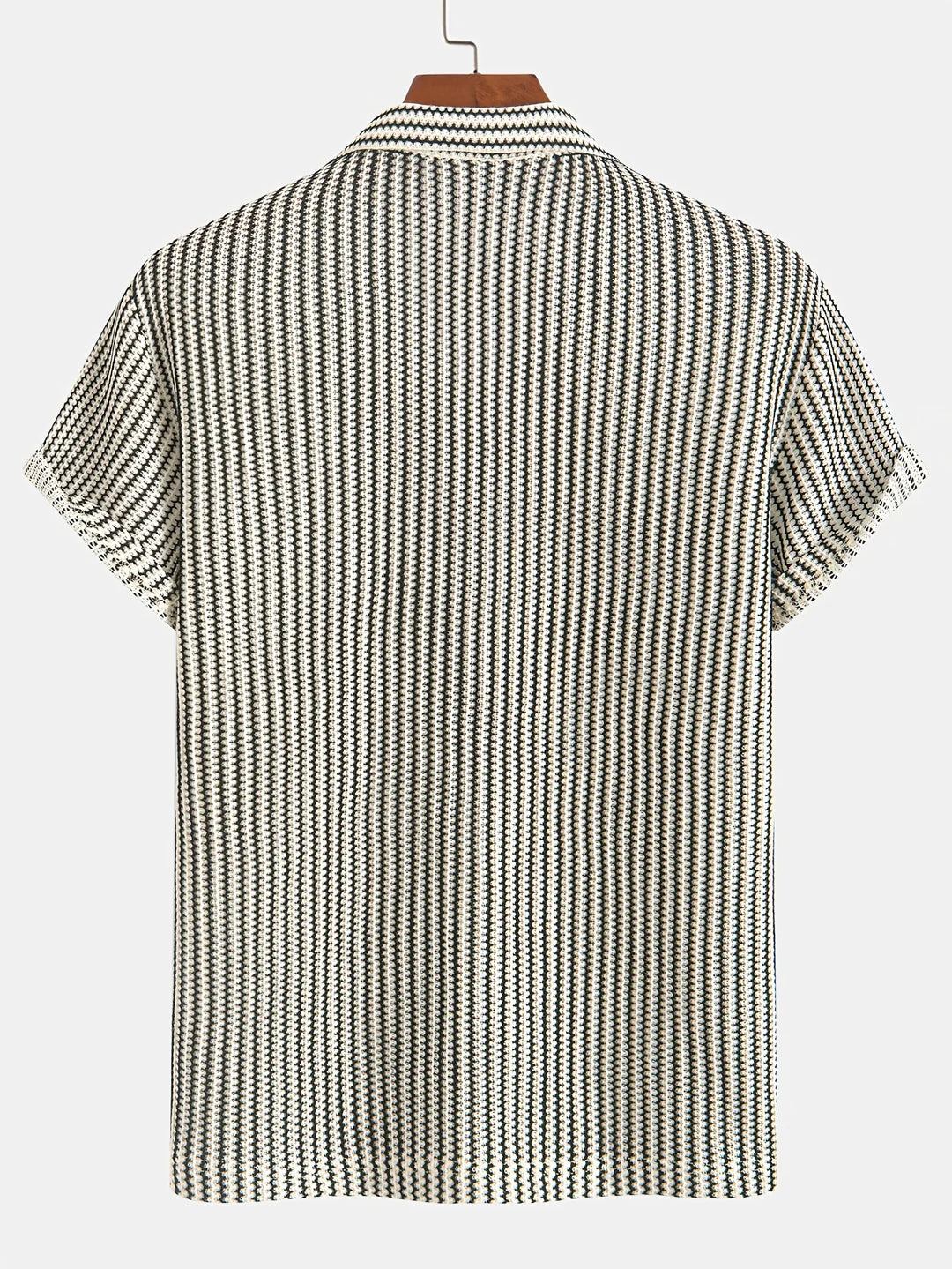 Men’s Striped Short Sleeve Button Up Shirt