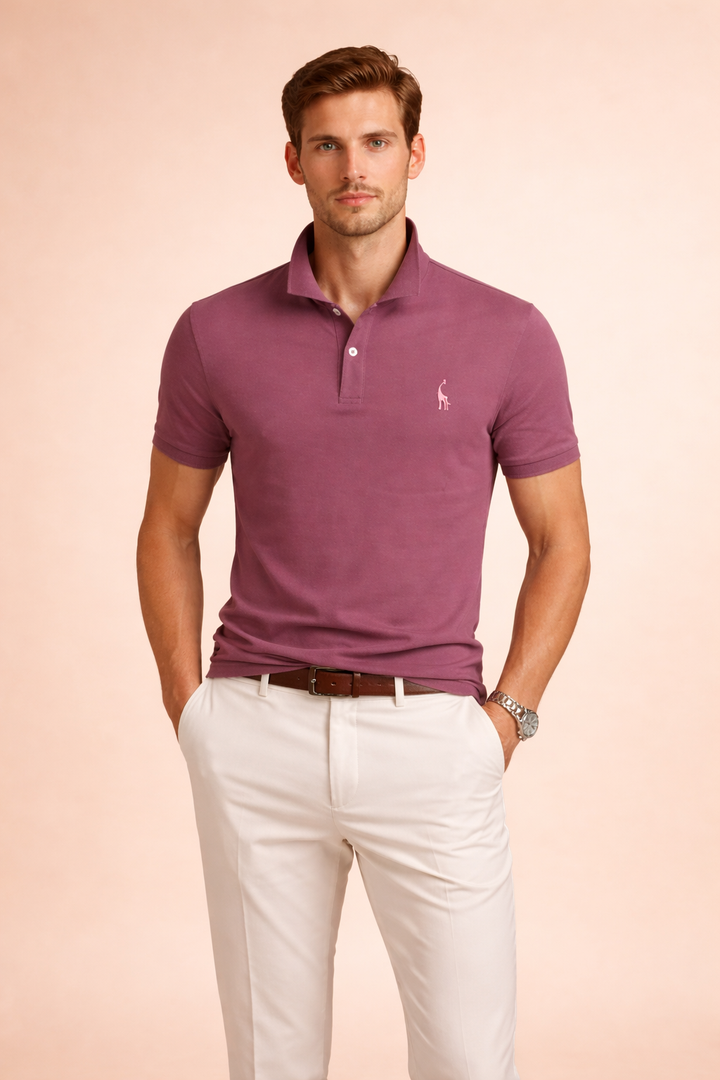 Folded men's classic polo shirt ready for business casual