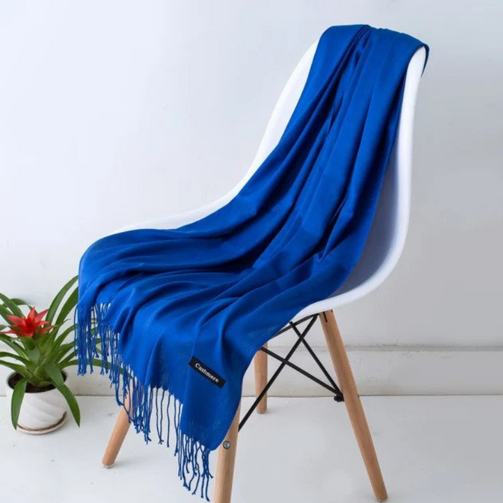 Textured knit detail highlighting the warmth of the winter scarf