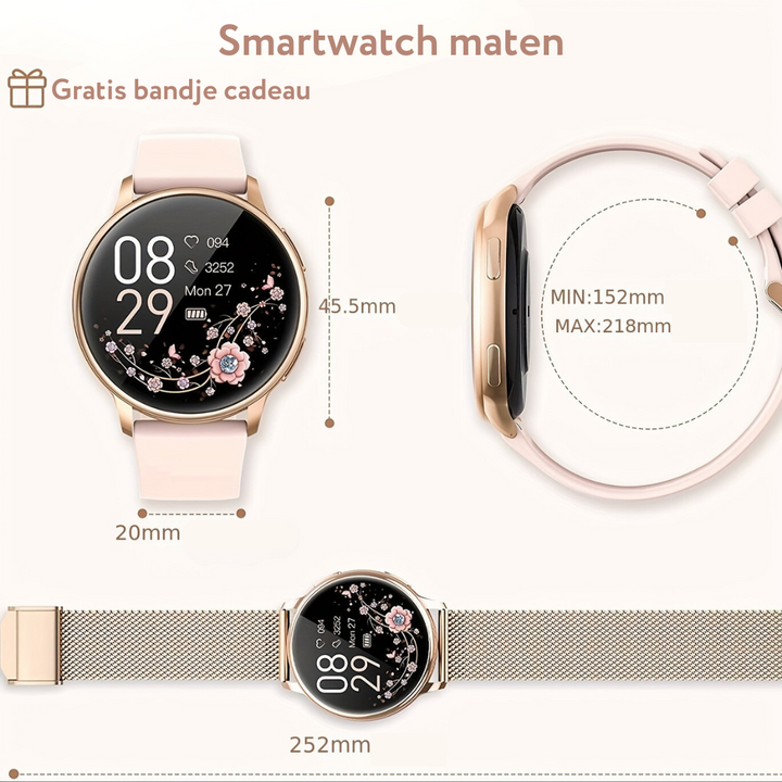 Unisex smartwatch with vibrant touchscreen and fitness tracking features