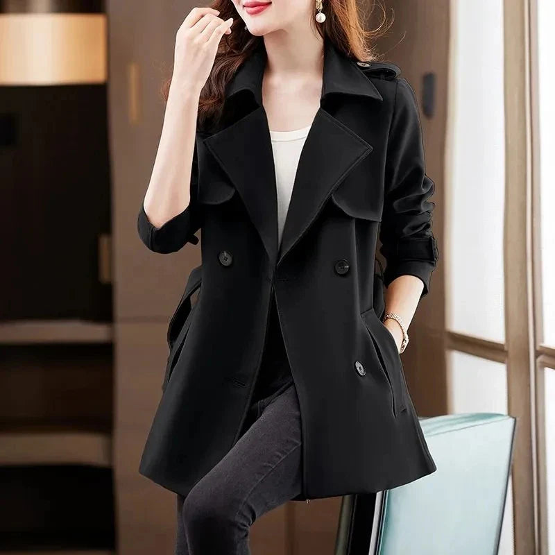 Zarelle | Women’s Double Breasted Belted Trench Coat
