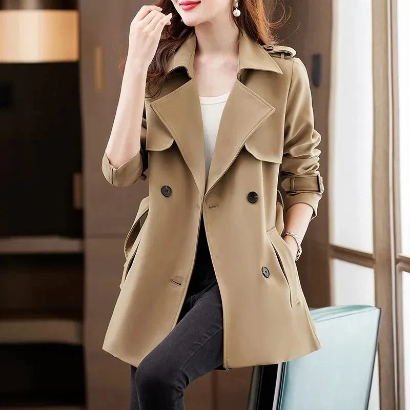 Zarelle | Women’s Double Breasted Belted Trench Coat