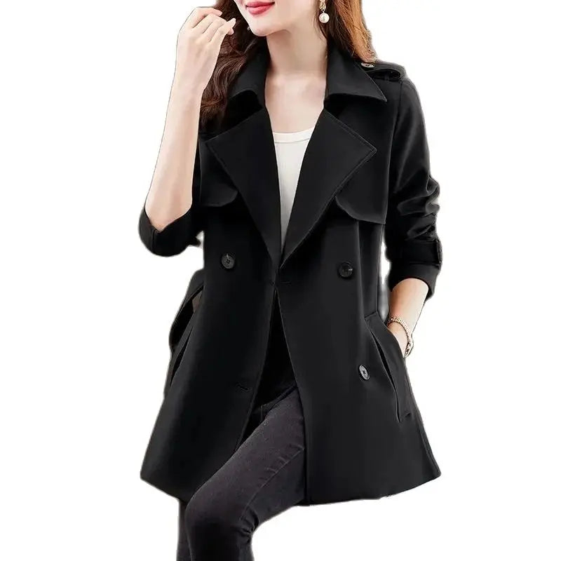 Zarelle | Women’s Double Breasted Belted Trench Coat