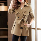 Zarelle | Women’s Double Breasted Belted Trench Coat