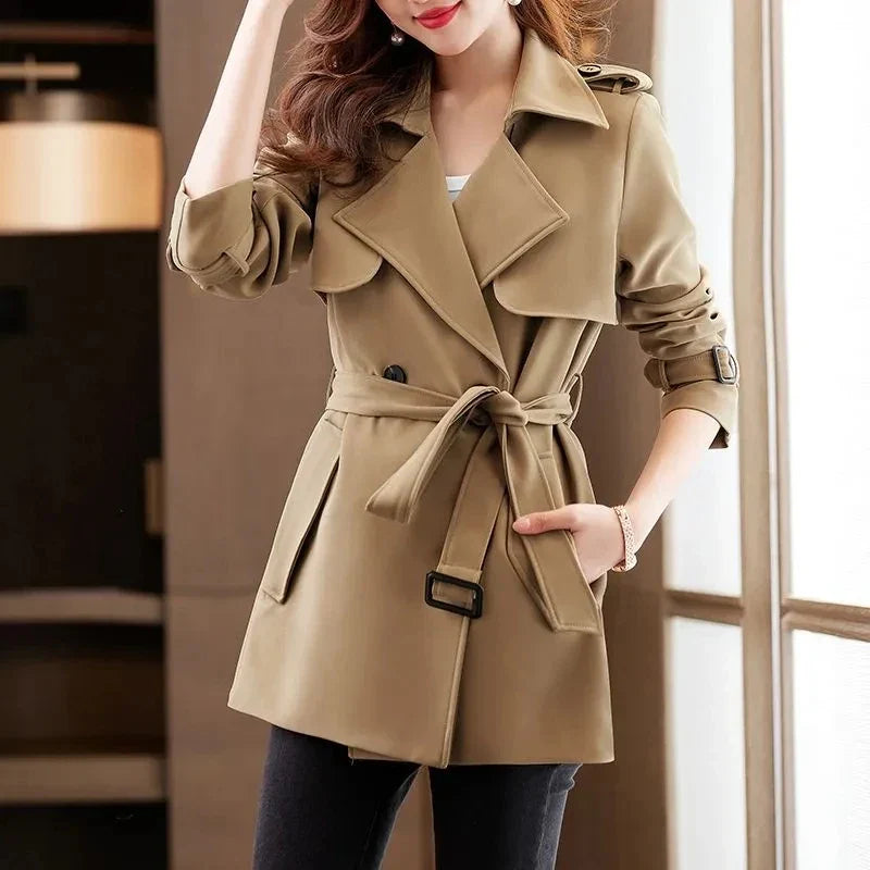 Zarelle | Women’s Double Breasted Belted Trench Coat