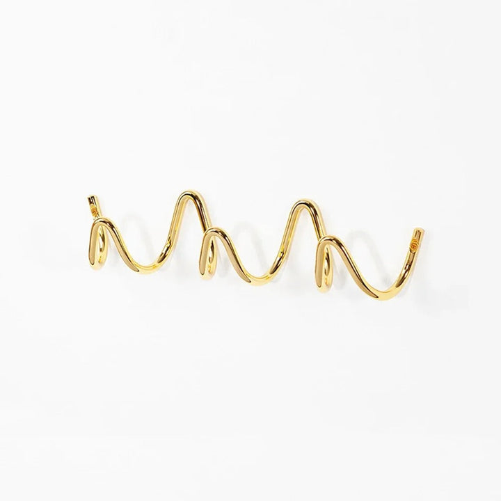 Coat rack wall hook wave design full product display on white backdrop