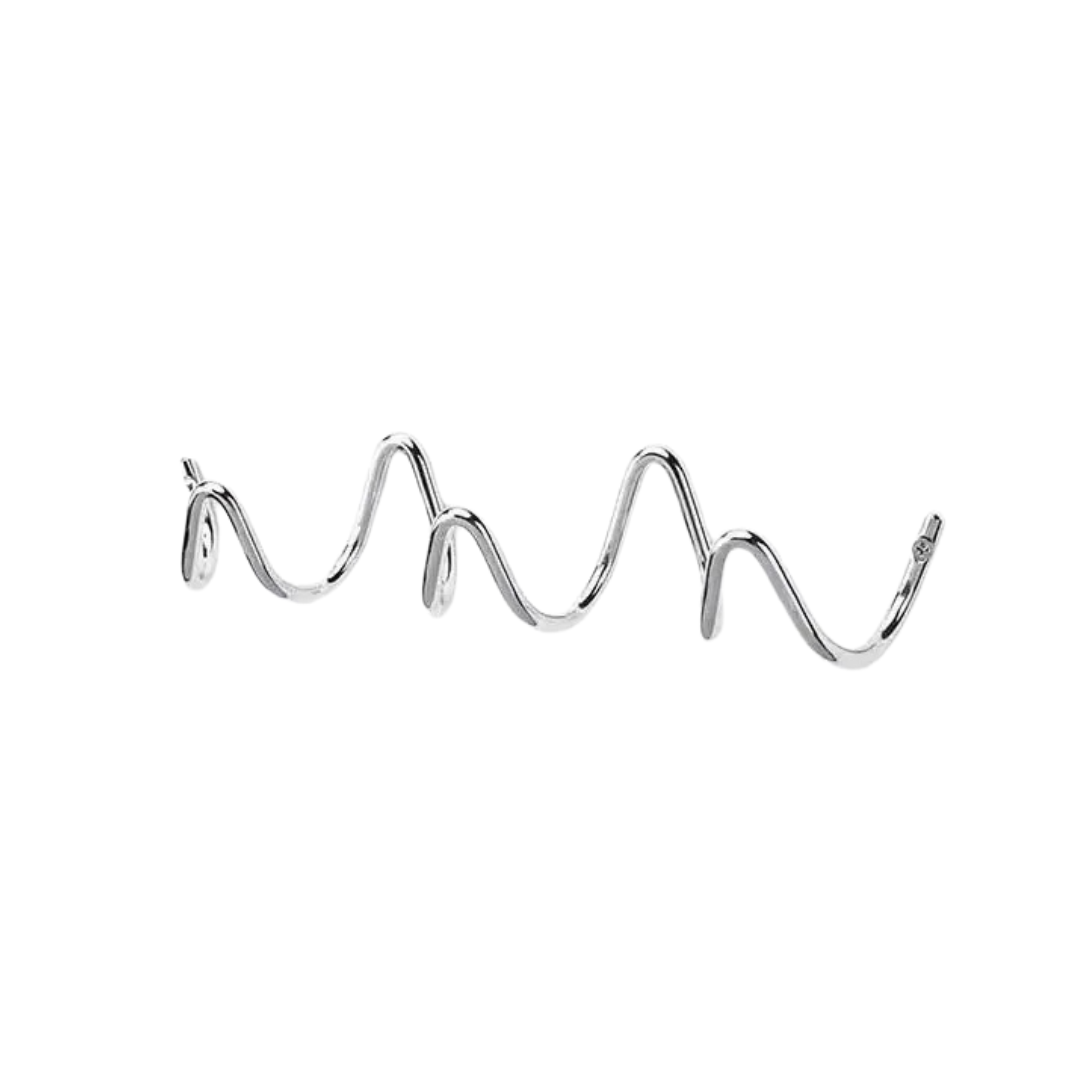 Metal wall hook wave design showing back mounting bracket detail
