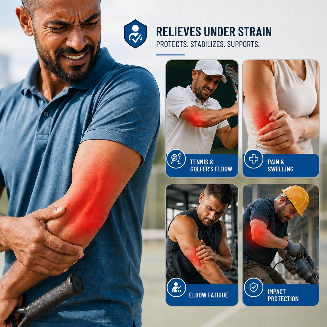 Athletic elbow brace with protective padding for volleyball and basketball gear
