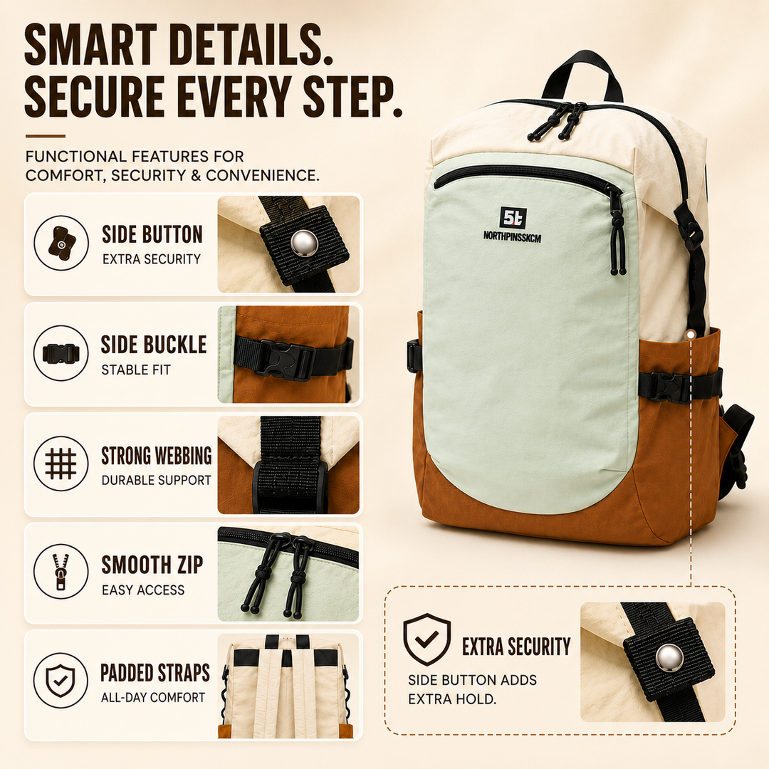 Unisex lightweight travel daypack in sleek black for commuting and outdoor adventures
