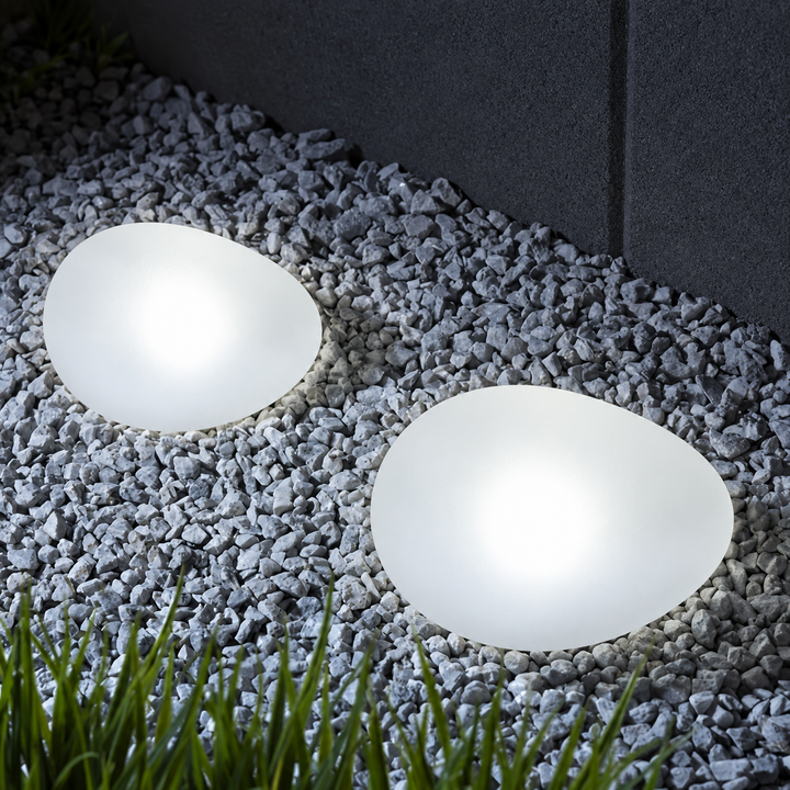 Durable waterproof LED garden light shaped like a natural stone