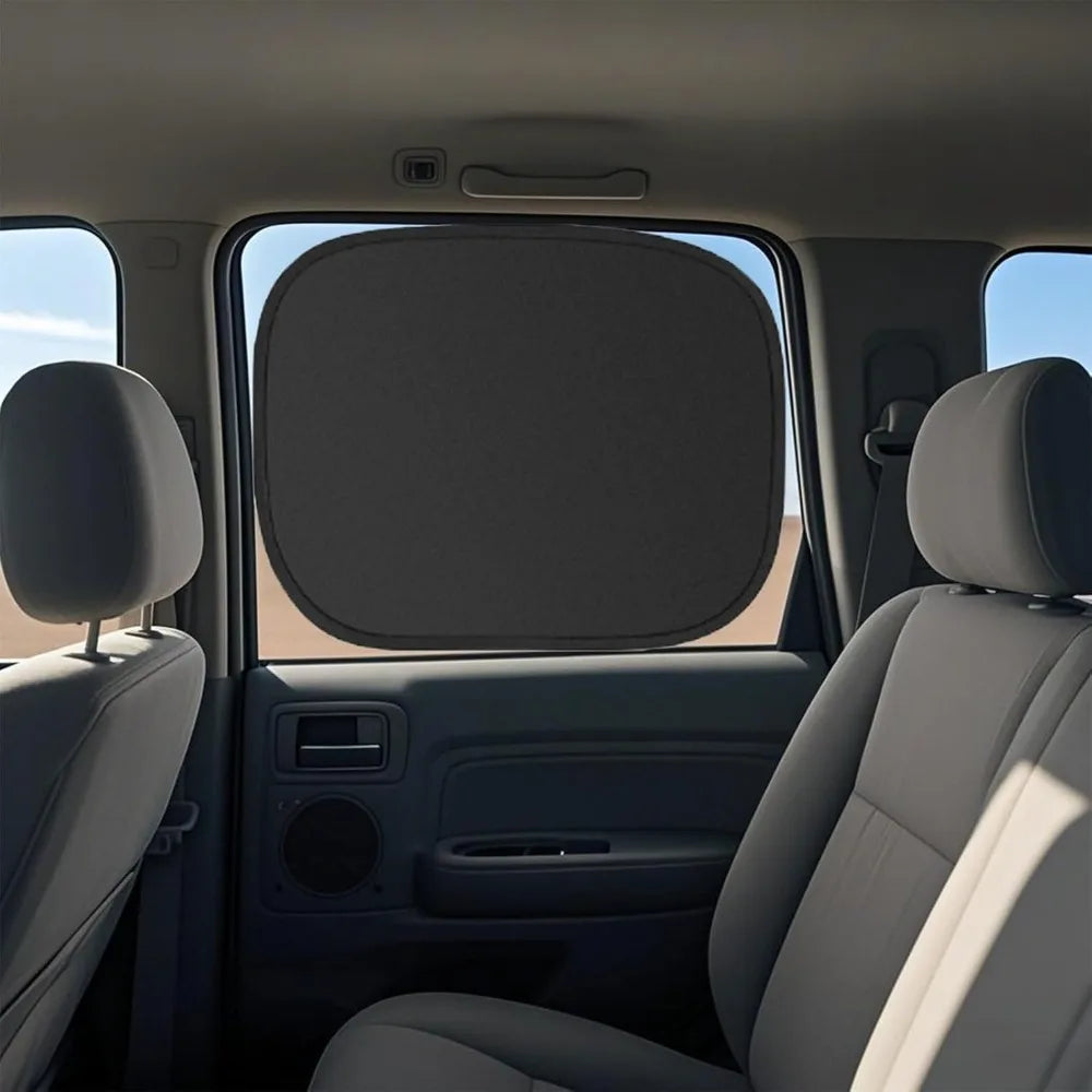 Car window screen and sun shade accessories ensuring travel comfort in backseat