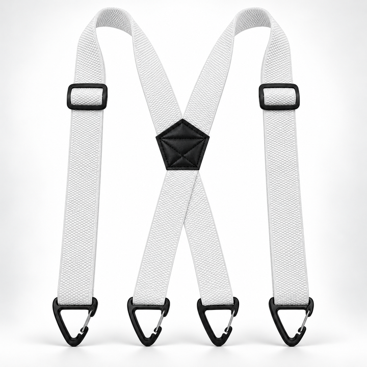 Adjustable slider buckle on heavy-duty work braces for men