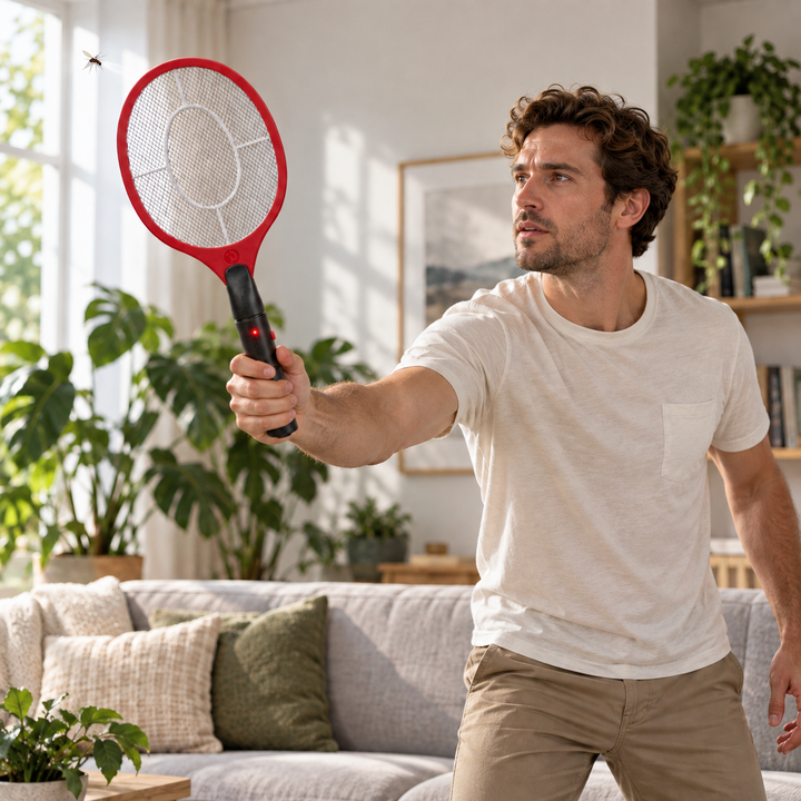 Package containing electric bug zapper and charging accessory