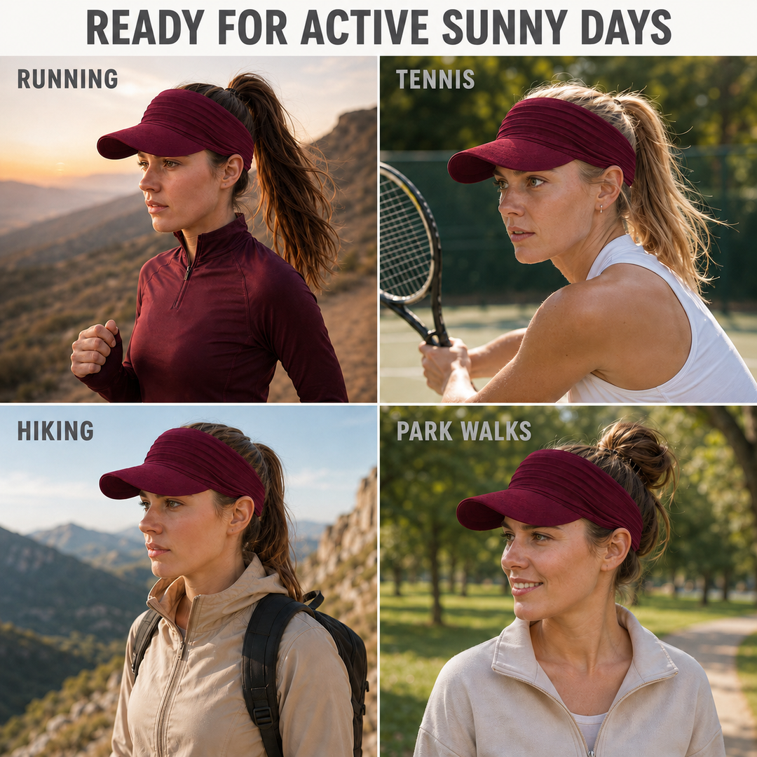 Breathable ponytail hat and running cap for active women