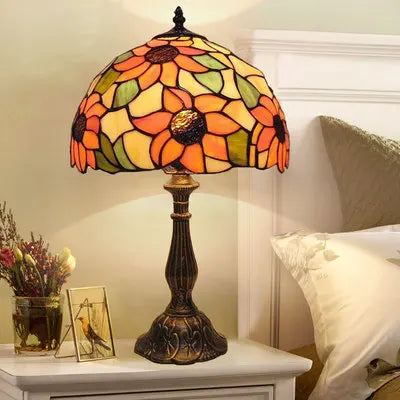 Vintage lighting tiffany table lamp enhancing room ambiance