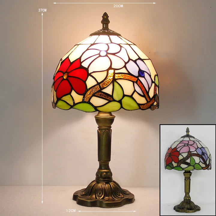 Art Nouveau style vintage lighting desk light with floral shade