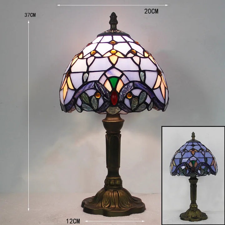 Classic tiffany lamp illuminating a warm cozy reading space