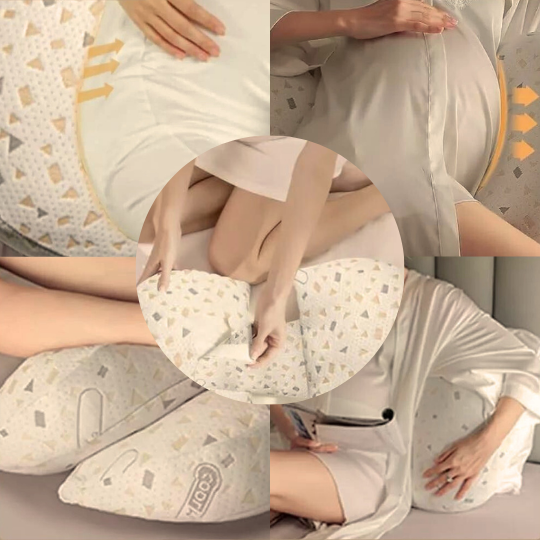 Ergonomic body pillow designed for back pain relief during sleep