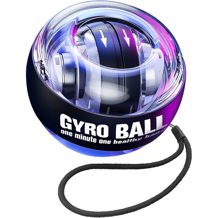Athlete using the gyroscopic wrist and forearm exerciser for muscle building