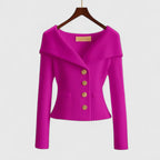 Jessulva | Women’s Ribbed Collar Cardigan