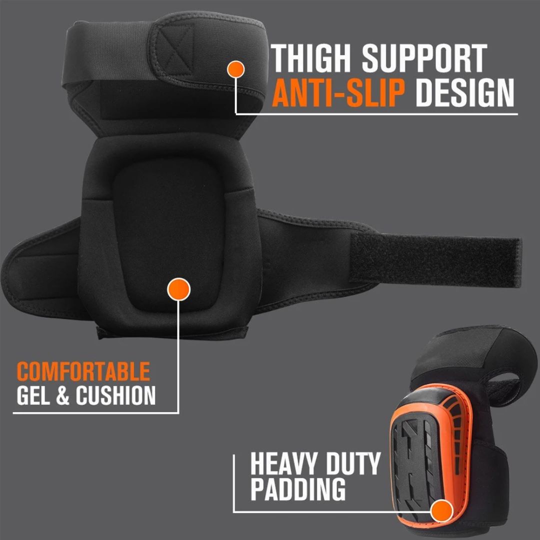 Anti-scratch protective shell on professional flooring knee pads
