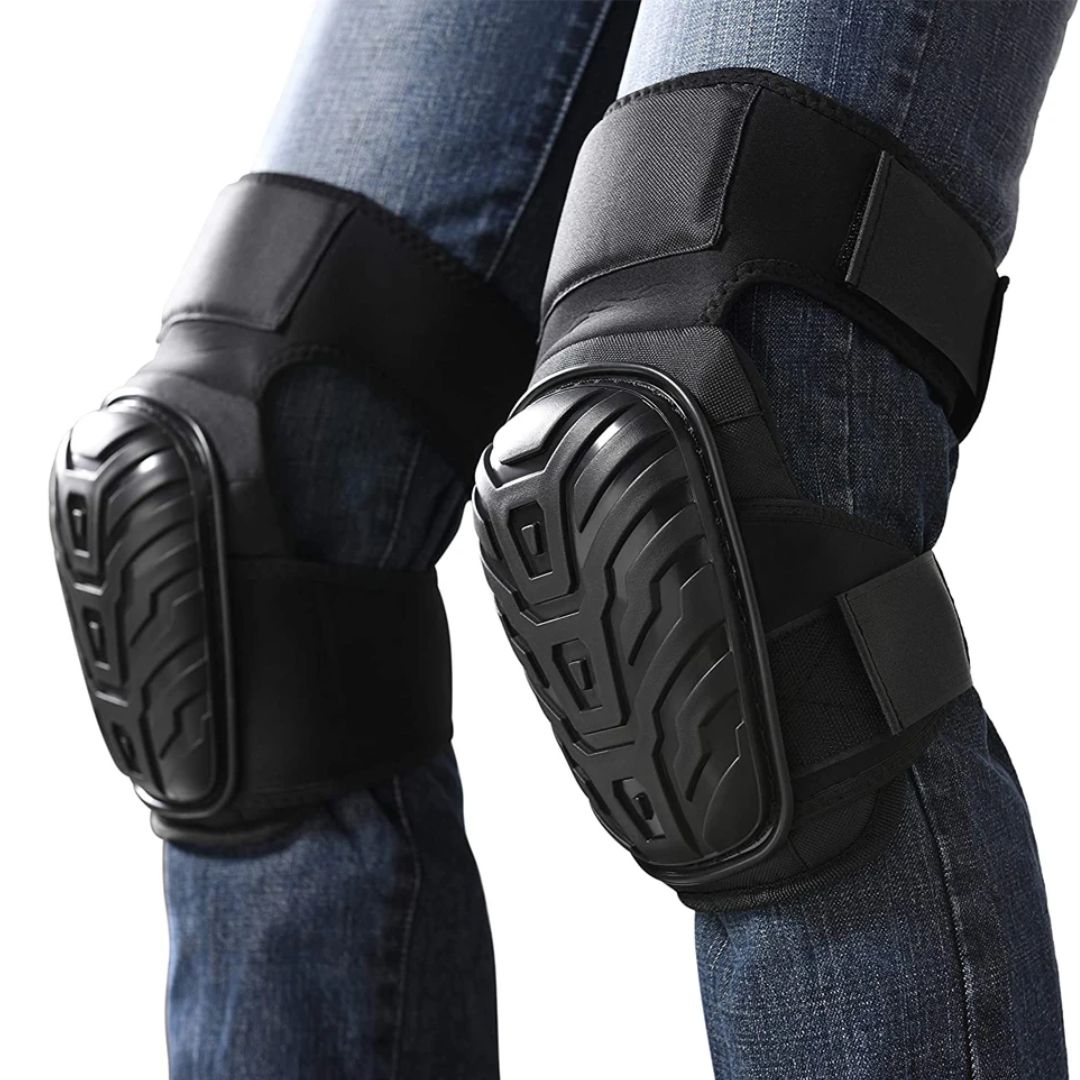 Rugged safety knee pads engineered for heavy-duty industrial work environments