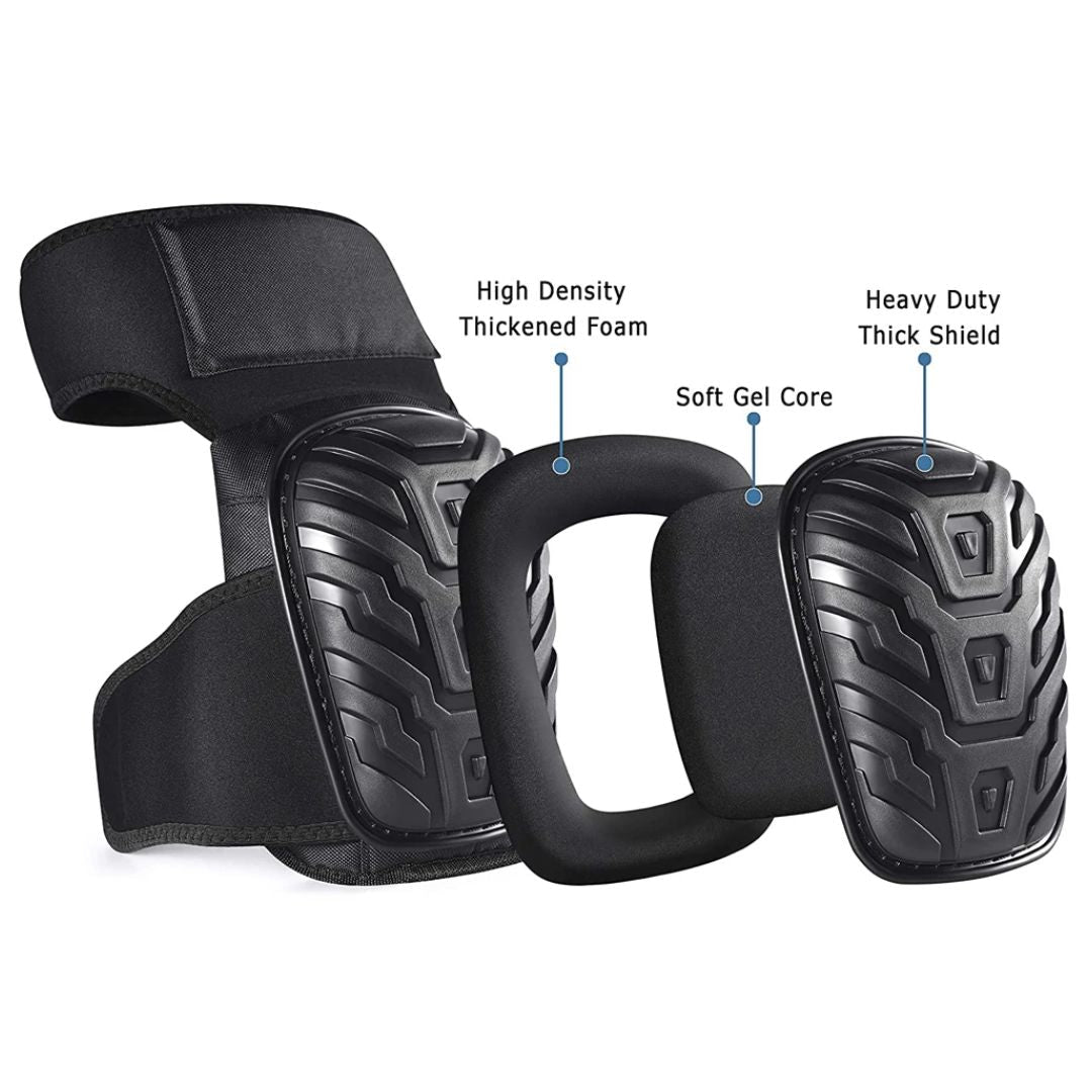 Professional flooring knee pads with non-slip cap for maximum protection