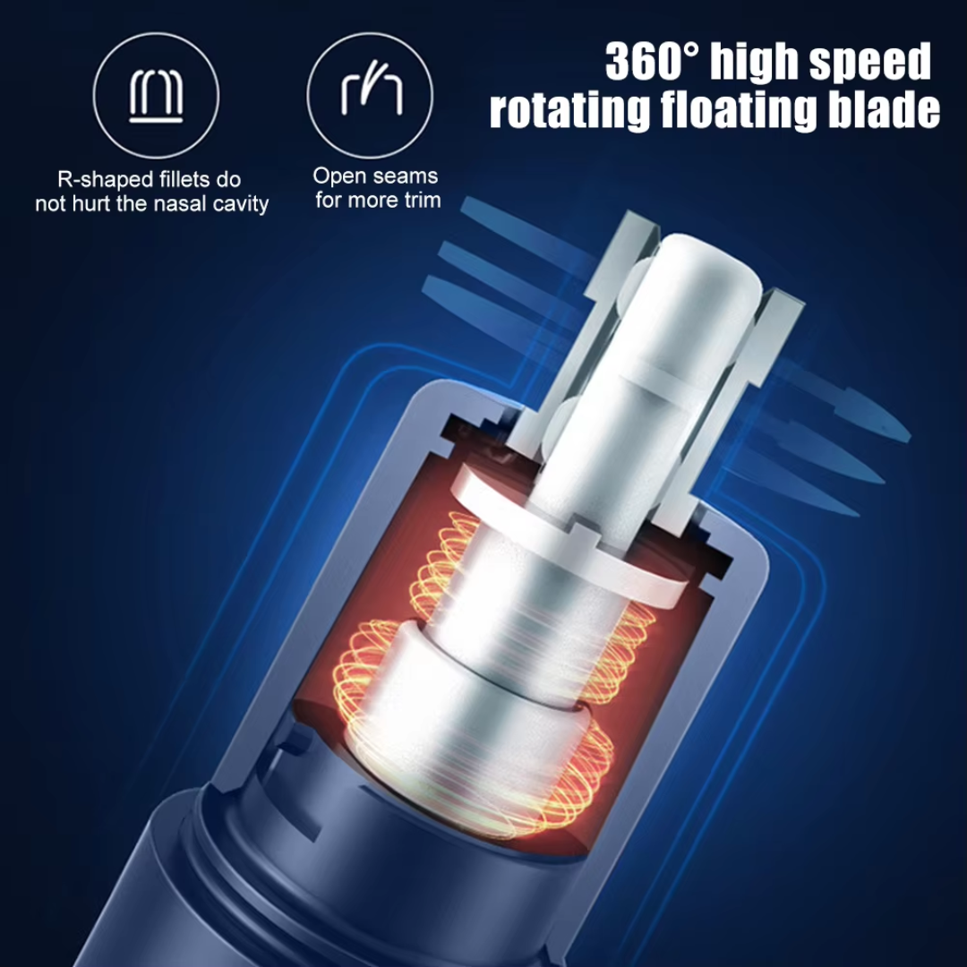360-degree high speed rotating floating blade mechanism with R-shaped fillets