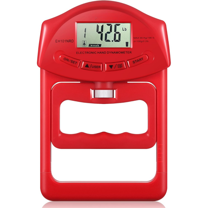 Workout accessory hand gripper laid flat on a clean surface
