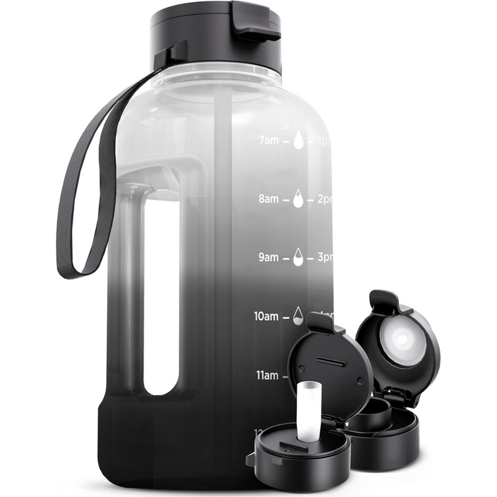 Complete packaging and accessories included with the 2L motivational bottle