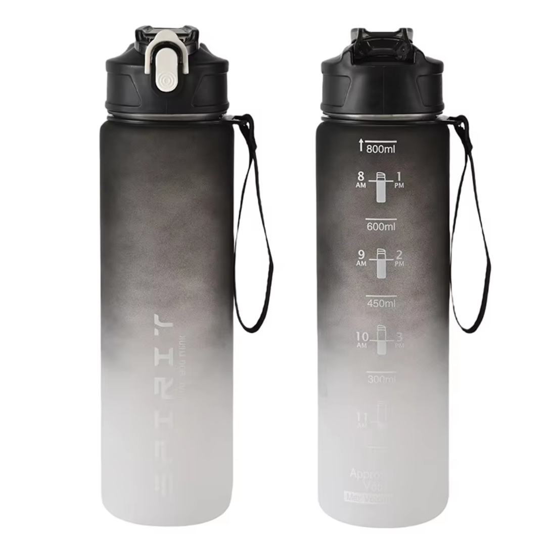 Lightweight gym water bottle 1 litre capacity for hydration on the go