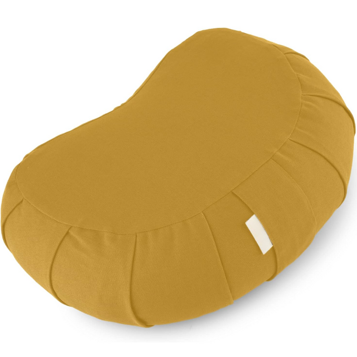 Close up of reinforced handle detail on portable mindfulness meditation cushion