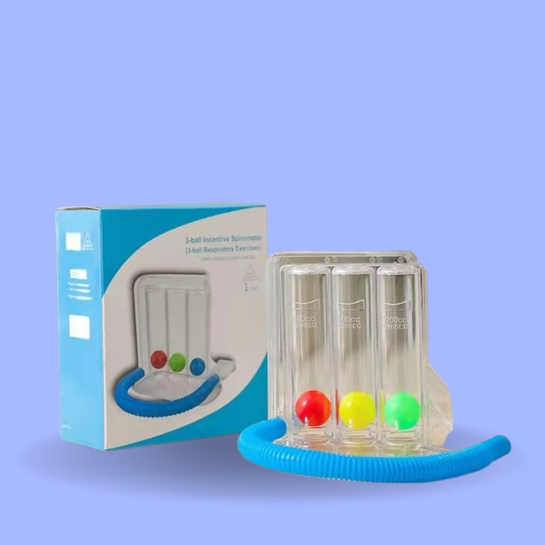 TriFlo Inspiratory Exerciser unit with box and accessories