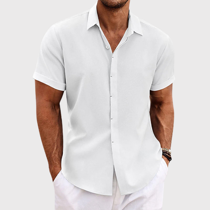 Side profile of mens casual wear shirt designed for summer fashion