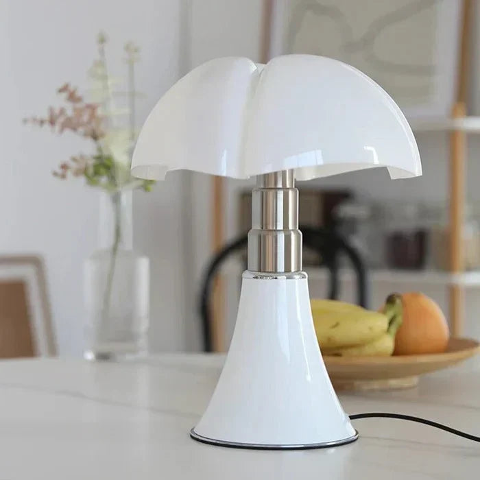 Stylish flower lamp for modern home decor shown from a low angle