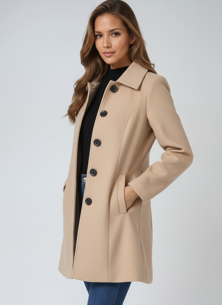 Classic tailored jacket for women, stylish winter fashion outerwear