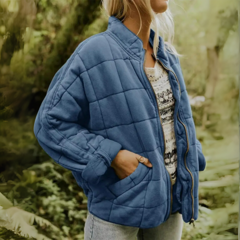 Full outfit styling with women's oversized quilted winter puffer coat
