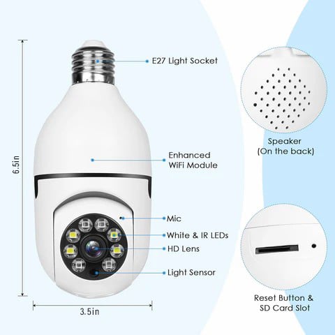 Wireless security camera paired with a smartphone app displaying live video