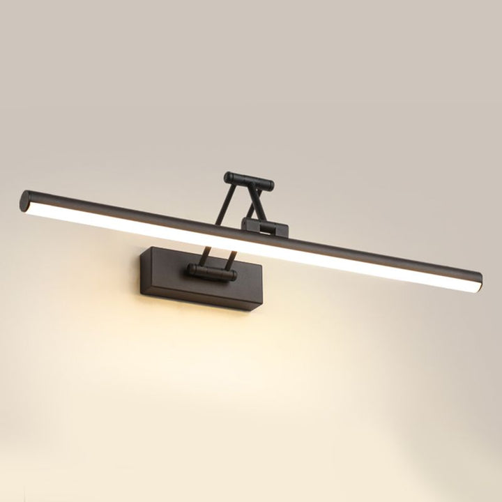 Modern adjustable LED wall sconce light fixture casting warm illumination