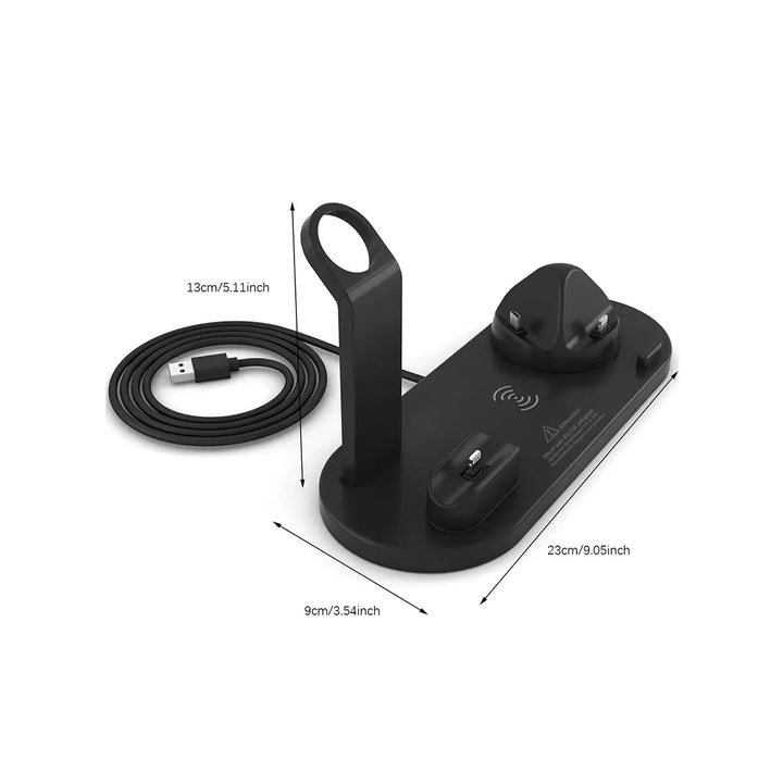 USB-C compatible wireless charging stand holding a smartphone