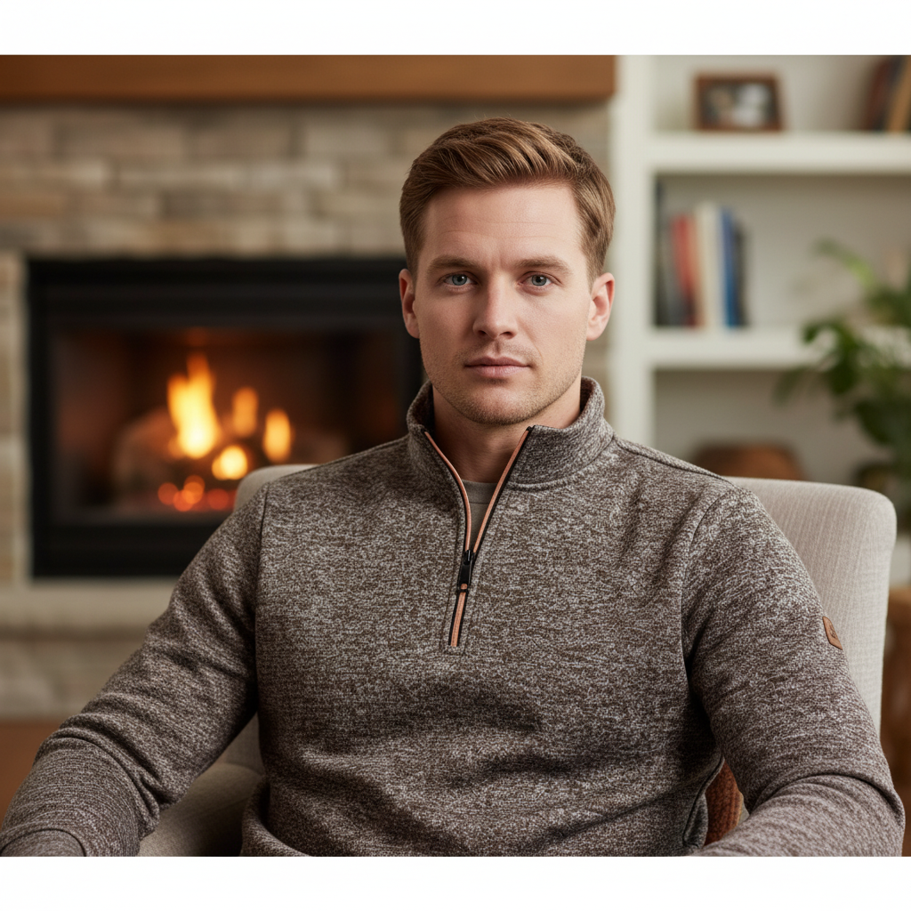 Caspian | Men’s Quarter-Zip Sweater