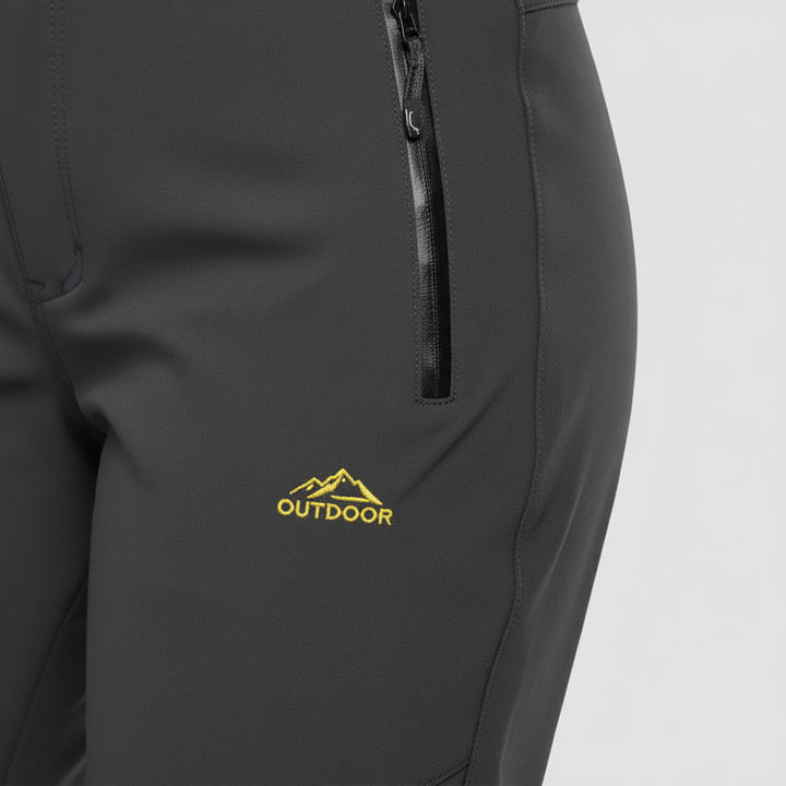 Slim fit women's waterproof hiking trousers in winter outdoor wear