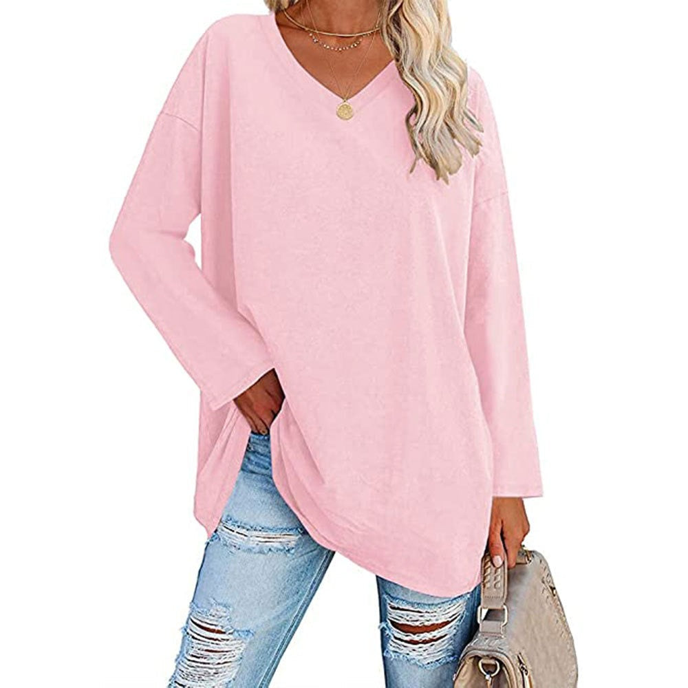 Relaxed fit women's sweater featuring soft knit texture