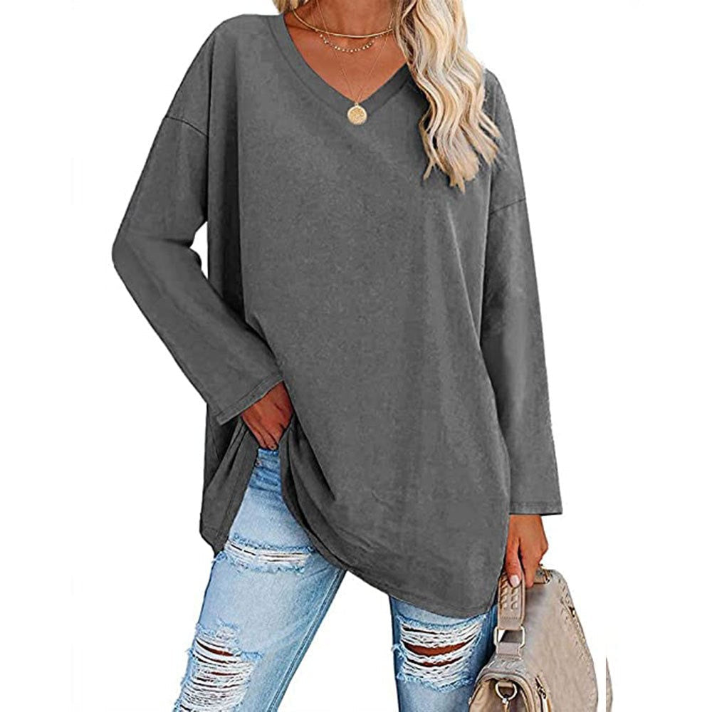 Cozy long sleeve oversized sweater for women's winter fashion
