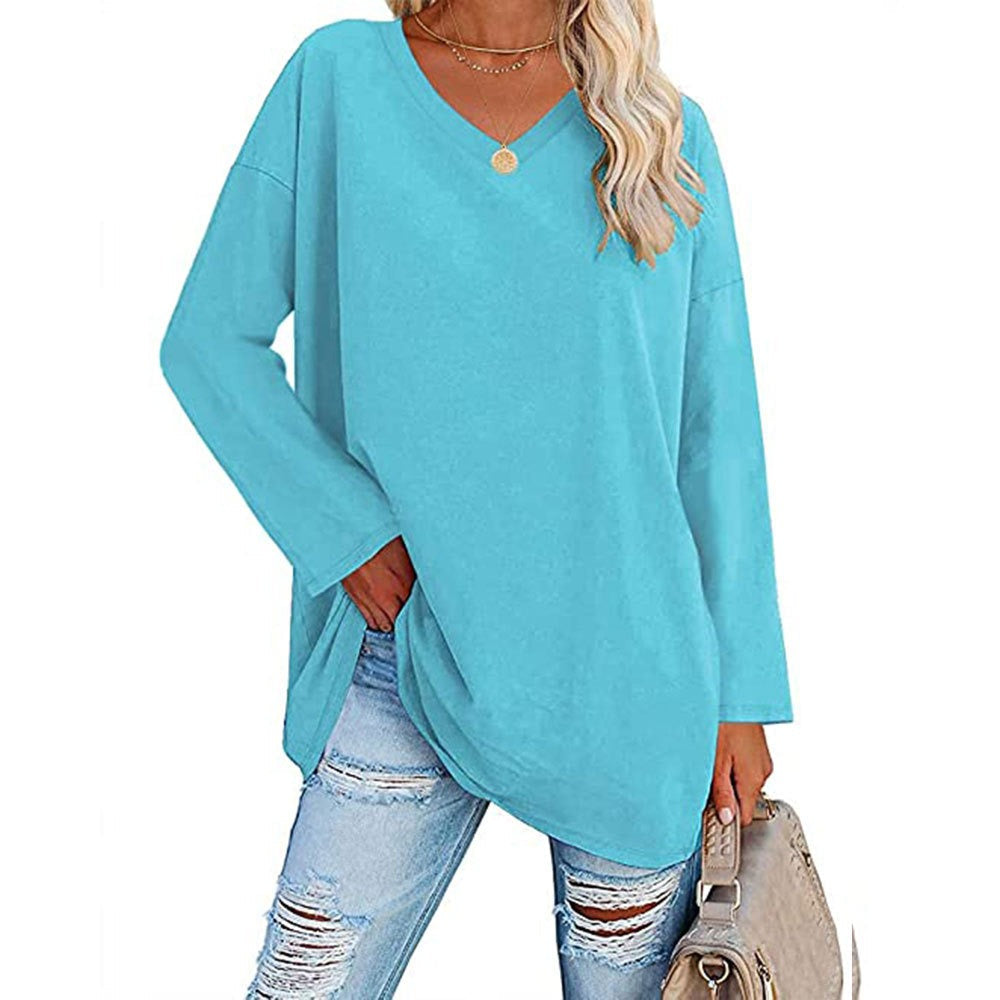 V-neck casual sweater demonstrating comfortable everyday wear
