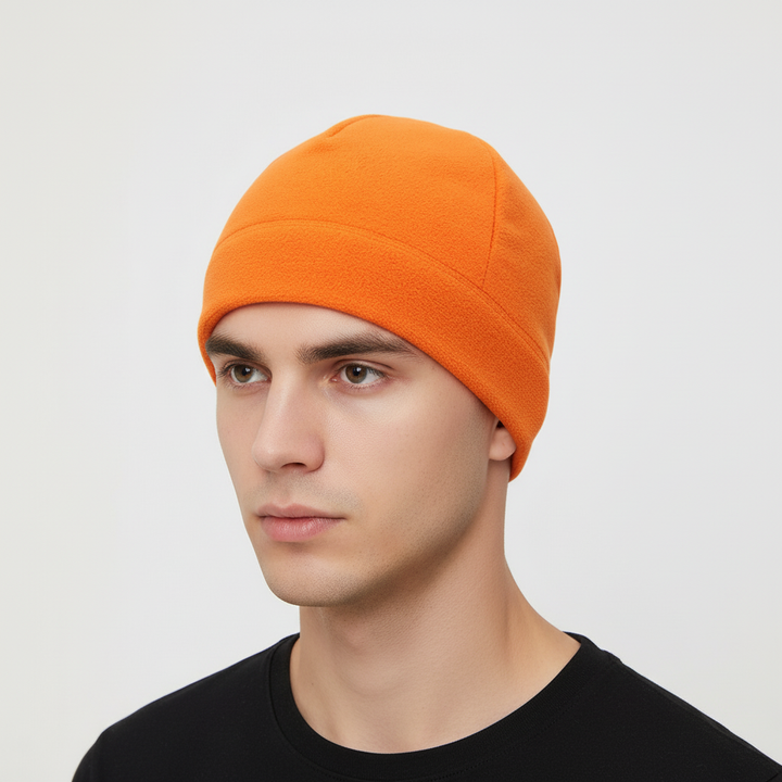Back view of the windproof winter hat highlighting full head coverage